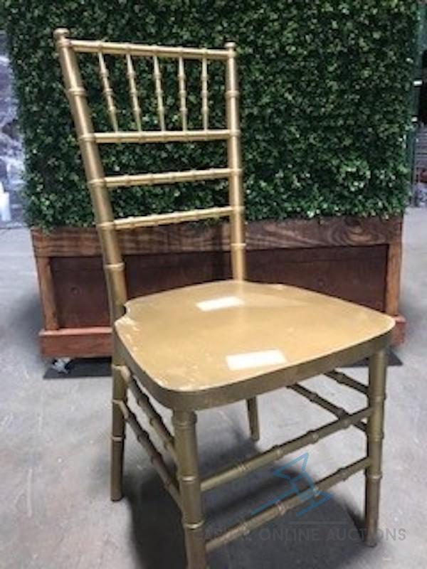 (45) WOODEN GOLD CHIAVARI CHAIRS