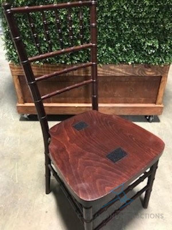 (40) WOODEN MAHOGANY CHIAVARI CHAIRS