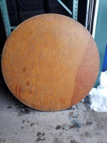 (5) 60" Round Wood Tables