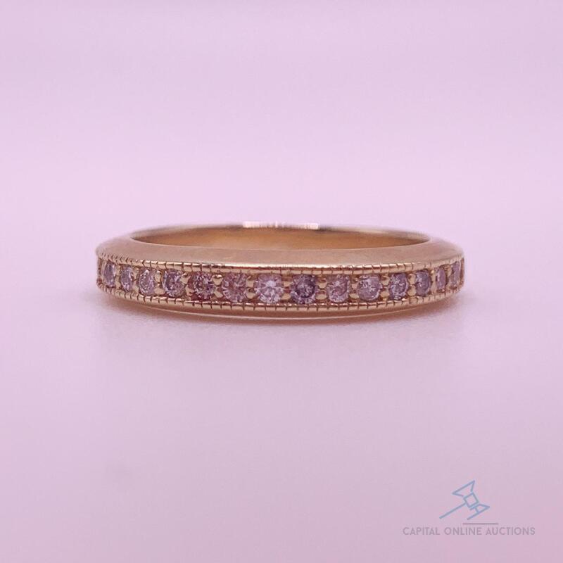 14kt Solid Yellow Gold Diamond Band Ring