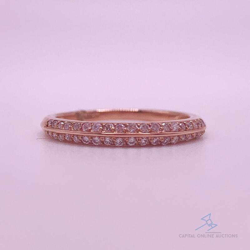 18kt Rose Gold & Diamond Band Ring