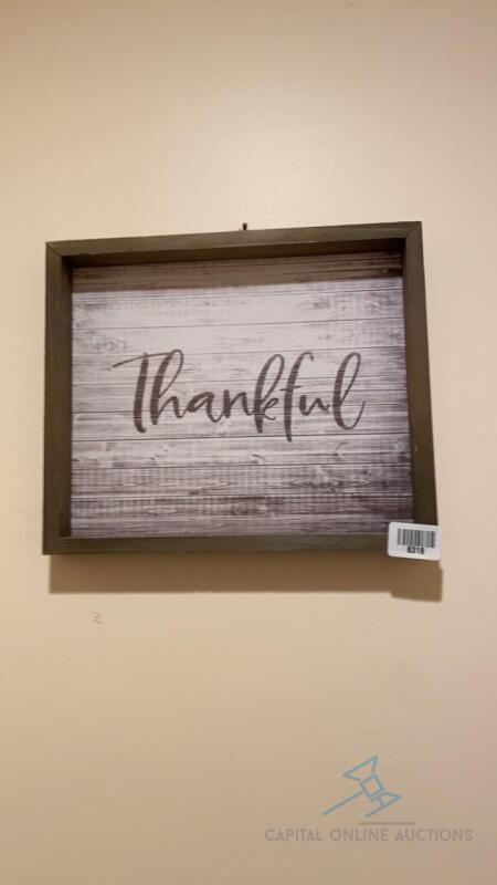 'Thankful' Wood Sign