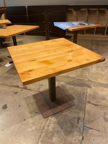 (6) Square Dining Table (Attached to Ground)
