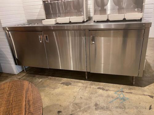 Stainless Steel Cabinet 3 door Unit with Utensil Holders