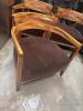 (3) Brown Low Arm Chairs