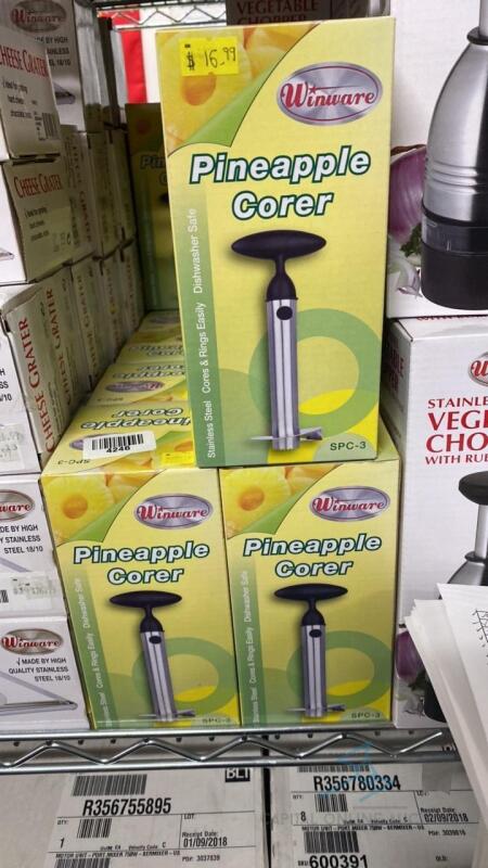 5 Winco Pineapple Corer / Peeler, Handheld (New/Floor Model)