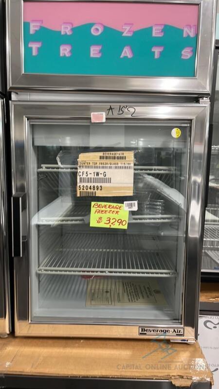 (2) Beverage Air Freezer, Undercounter, Reach-In (New/Floor Model)