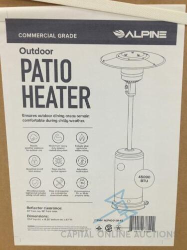 (5) Alpine Industries Patio Heater (New/Floor Model)