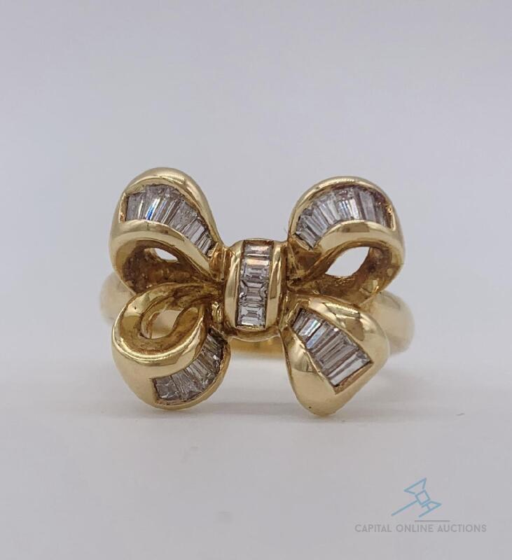 18kt Solid Yellow Gold & Diamond Ring