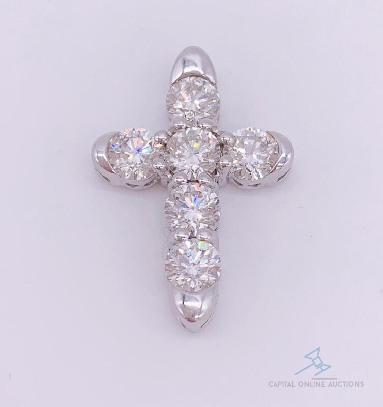 2.5 Carat Diamond Cross Pendant