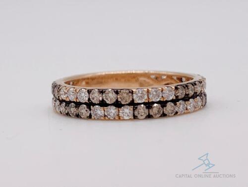 18kt Gold Double Diamond Band Ring