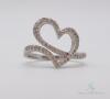 14kt Gold Heart Diamond Ring