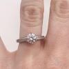 14kt Gold CZ & Diamond Engagement Ring - 5