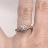 14kt Solid White Gold Diamond Engagement Ring - 5