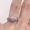 14kt Solid White Gold Diamond Engagement Ring - 4