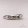 14kt Solid White Gold Diamond Engagement Ring - 3