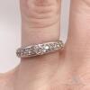 14kt Solid White Gold Diamond Engagement Ring - 4