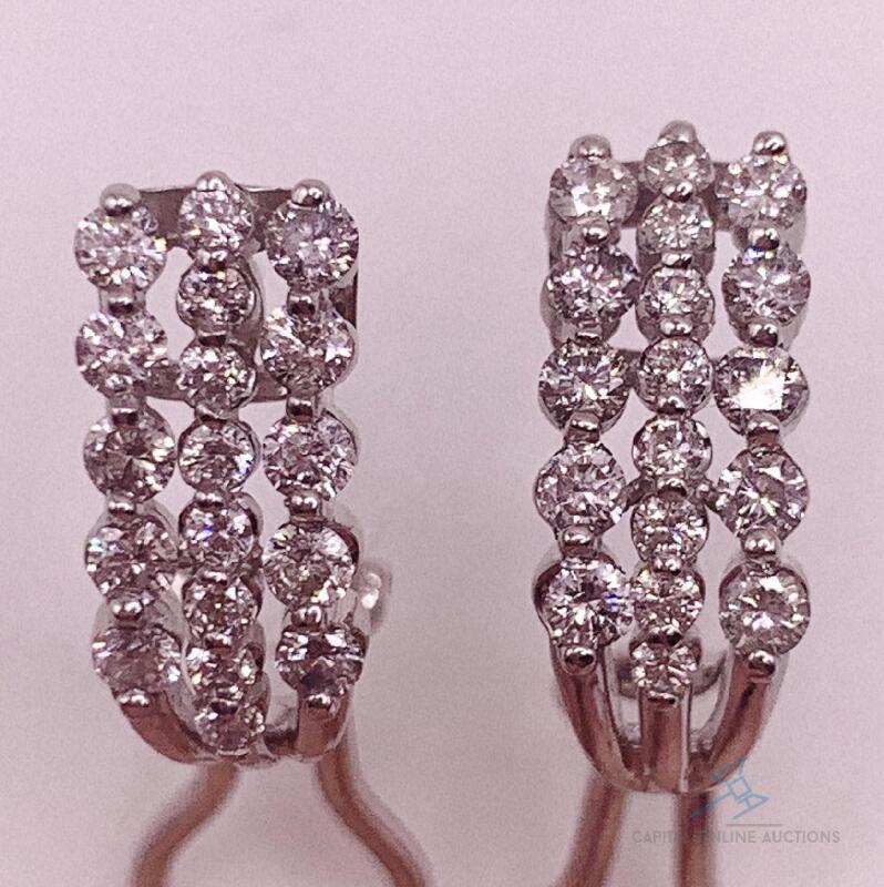 14kt White Gold & Diamond Earrings