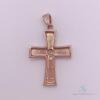 14kt Solid Gold & Diamond Cross Pendant - 2