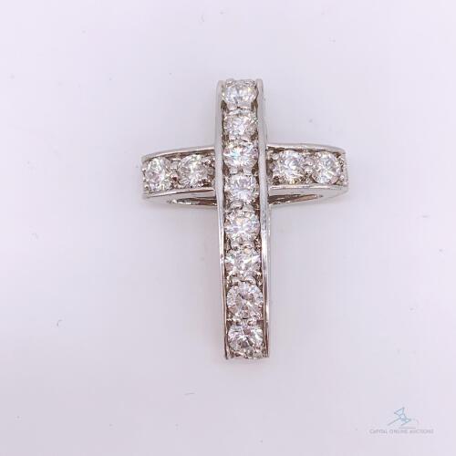 14kt Gold & Diamond Cross Pendant