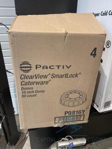 (2) Cases of 16" Smartlock Caterware Domes with Lids