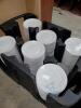 (200) Small & (300) Large White Plates with Rolling Dish Racks