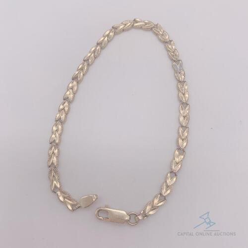 14kt Gold Heart Link Bracelet