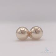 Classic Pair of 14kt Solid Yellow Gold Ball Stud Earrings