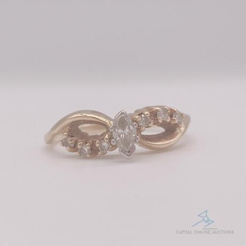 14kt Solid Yellow Gold Diamond Ring