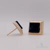 14kt Yellow Gold & Onyx Stud Earrings - 2