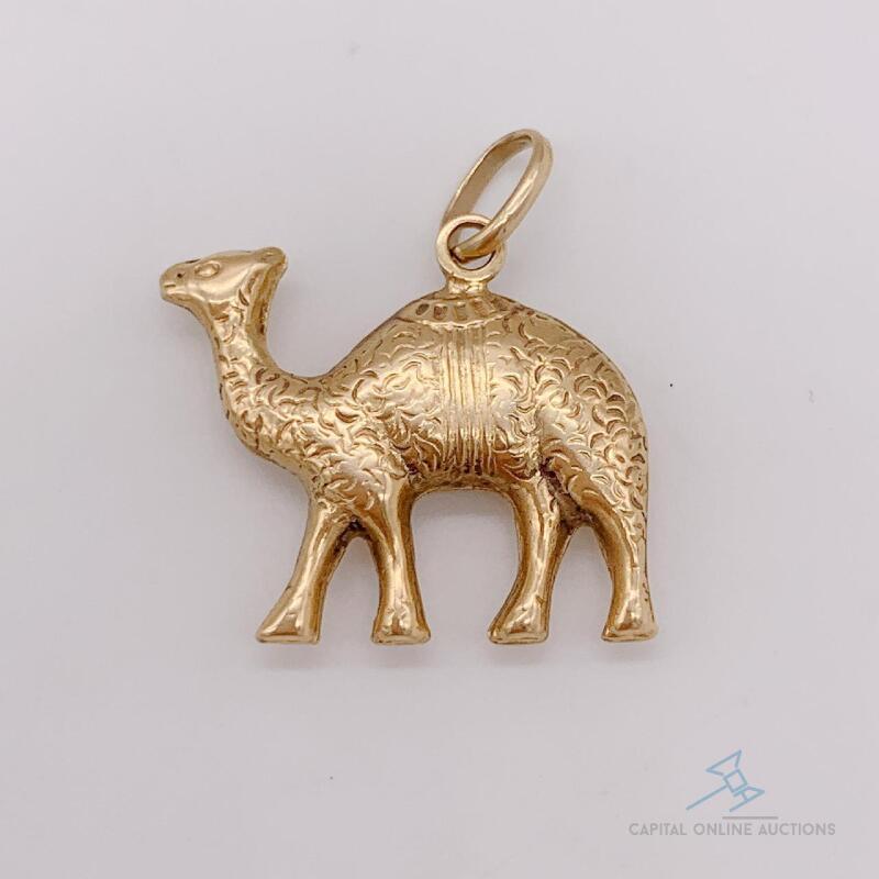 14kt Solid Yellow Gold Camel Pendant