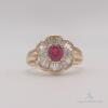 18kt Gold, Ruby, & Diamond Ring