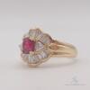 18kt Gold, Ruby, & Diamond Ring - 2