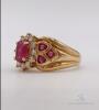 18kt Gold, Ruby, & Diamond Ring - 2