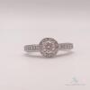 14kt Solid White Gold Diamond Engagement Ring