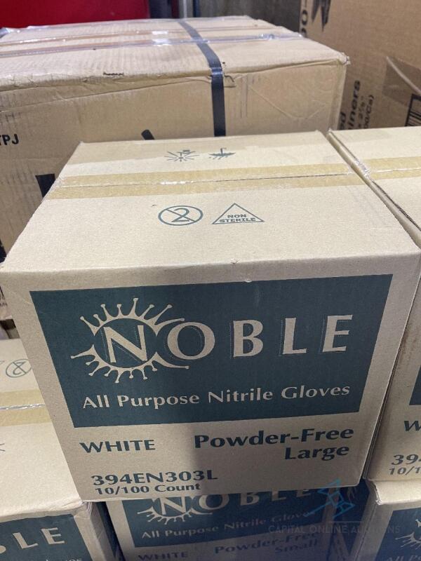 Case of 10/100 Large Sized Noble Nitrile Gloves