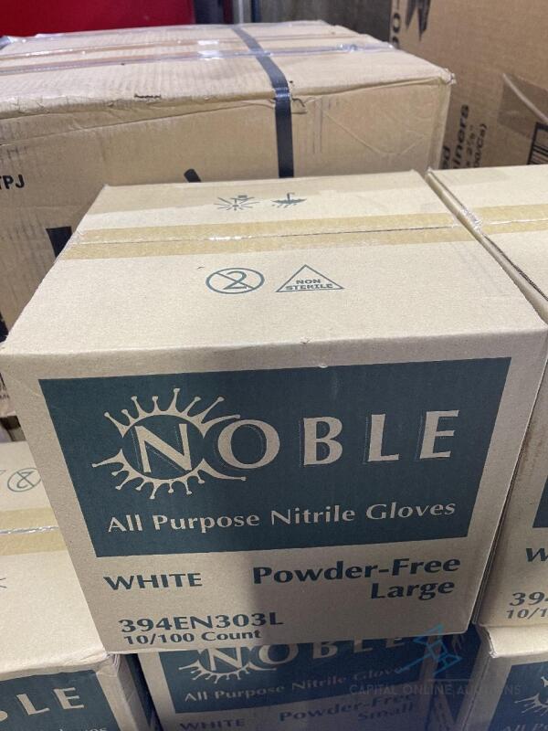 Case of 10/100 Large sized Noble Nitrile Gloves