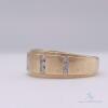 10kt Solid Yellow Gold & Diamond Wedding Band - 2