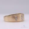 10kt Solid Yellow Gold & Diamond Wedding Band - 3