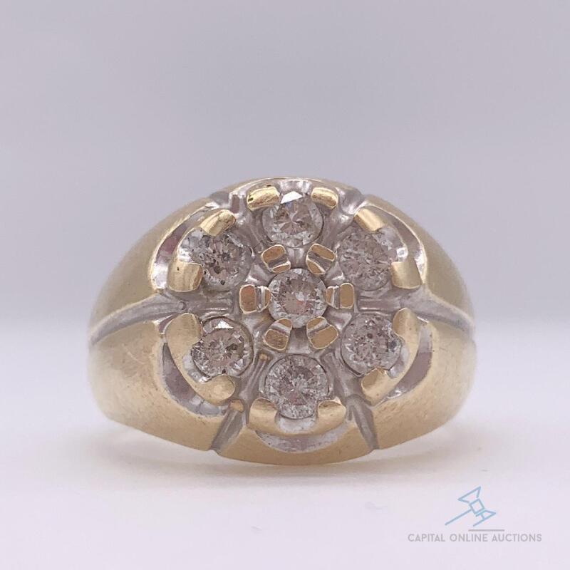 10kt Solid Gold & Diamond Ring