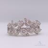 14kt Solid White Gold & Diamond Band Ring