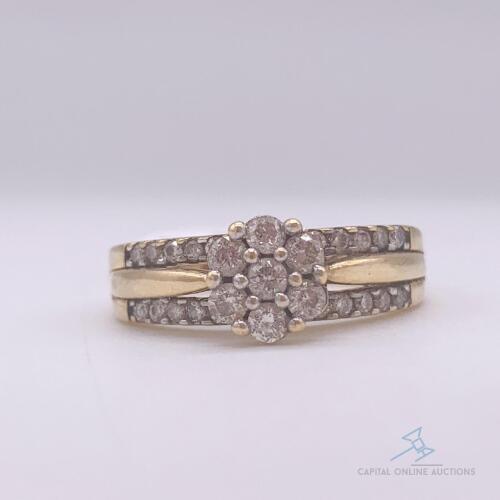 10kt Solid Gold & Diamond Ring