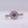 14kt Gold, Blue Sapphire, & Diamond Ring