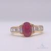 18kt Gold, Ruby, & Diamond Ring