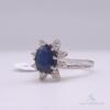 14kt Gold, Blue Sapphire, & Diamond Ring - 2