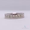 14kt Solid White Gold & Diamond Band Ring