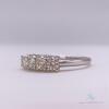 14kt Solid White Gold Diamond Band Ring - 2