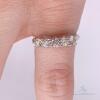 14kt Solid White Gold Diamond Band Ring - 3