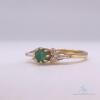 14kt Solid Yellow Gold, Emerald, & Diamond Ring - 2