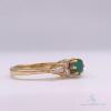 14kt Solid Yellow Gold, Emerald, & Diamond Ring - 3